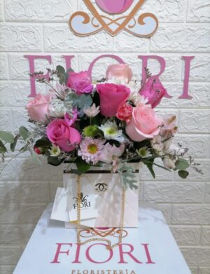 C-1 Bolsita Rosas & Alstroemerias